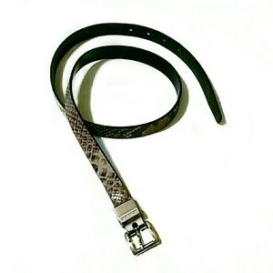 Michael Kors Reversible Snakeskin Skinny Belt 38.5